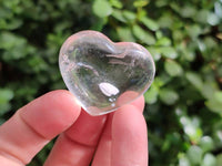 Polished Clear Quartz Hearts x 35 From Madagascar