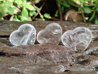 Polished Clear Quartz Hearts x 35 From Madagascar