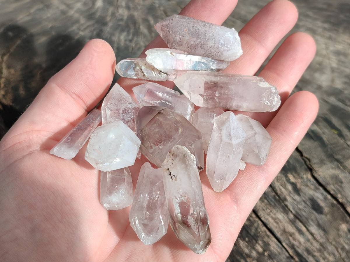 Natural Smokey Amethyst Quartz Crystals x 70 From Brandberg, Namibia - Toprock Gemstones and Minerals 