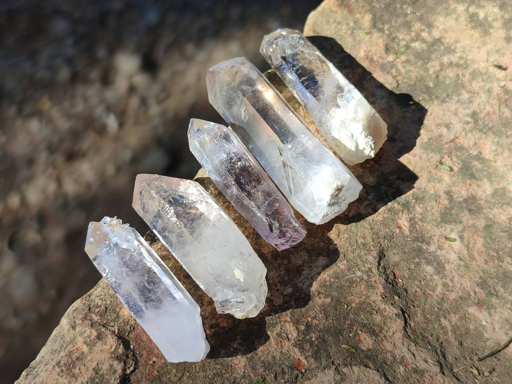 Natural Smokey Amethyst Quartz Crystals x 70 From Brandberg, Namibia - Toprock Gemstones and Minerals 