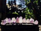 Polished Window Amethyst Crystals x 12 From Madagascar - Toprock Gemstones and Minerals 