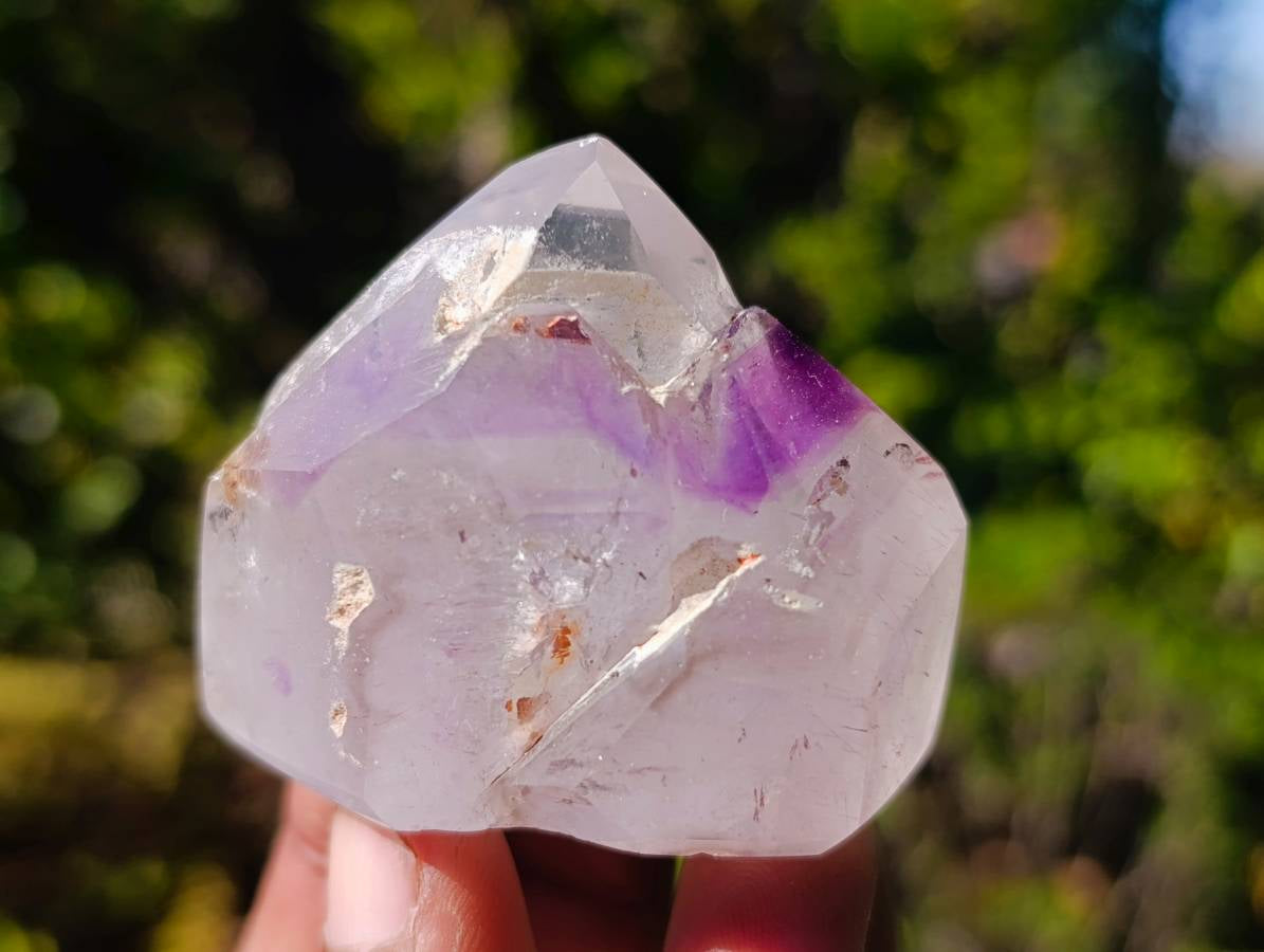 Polished Window Amethyst Crystals x 12 From Madagascar - Toprock Gemstones and Minerals 