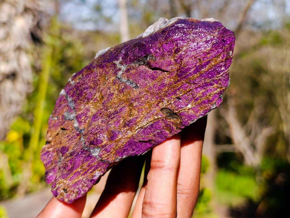 Natural Metallic Purpurite Cobbed Specimens x 3 From Erongo, Namibia - Toprock Gemstones and Minerals 