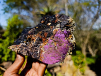 Natural Metallic Purpurite Cobbed Specimens x 3 From Erongo, Namibia