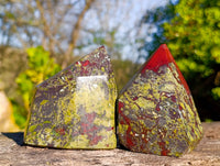 Polished Dragon Bloodstone Points x 4 From Tshipise, South Africa
