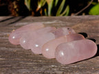 Polished Rose Quartz Bullets x 21 From Madagascar - Toprock Gemstones and Minerals 