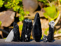 Natural Schorl Black Tourmaline Specimens x 35 From Namibia