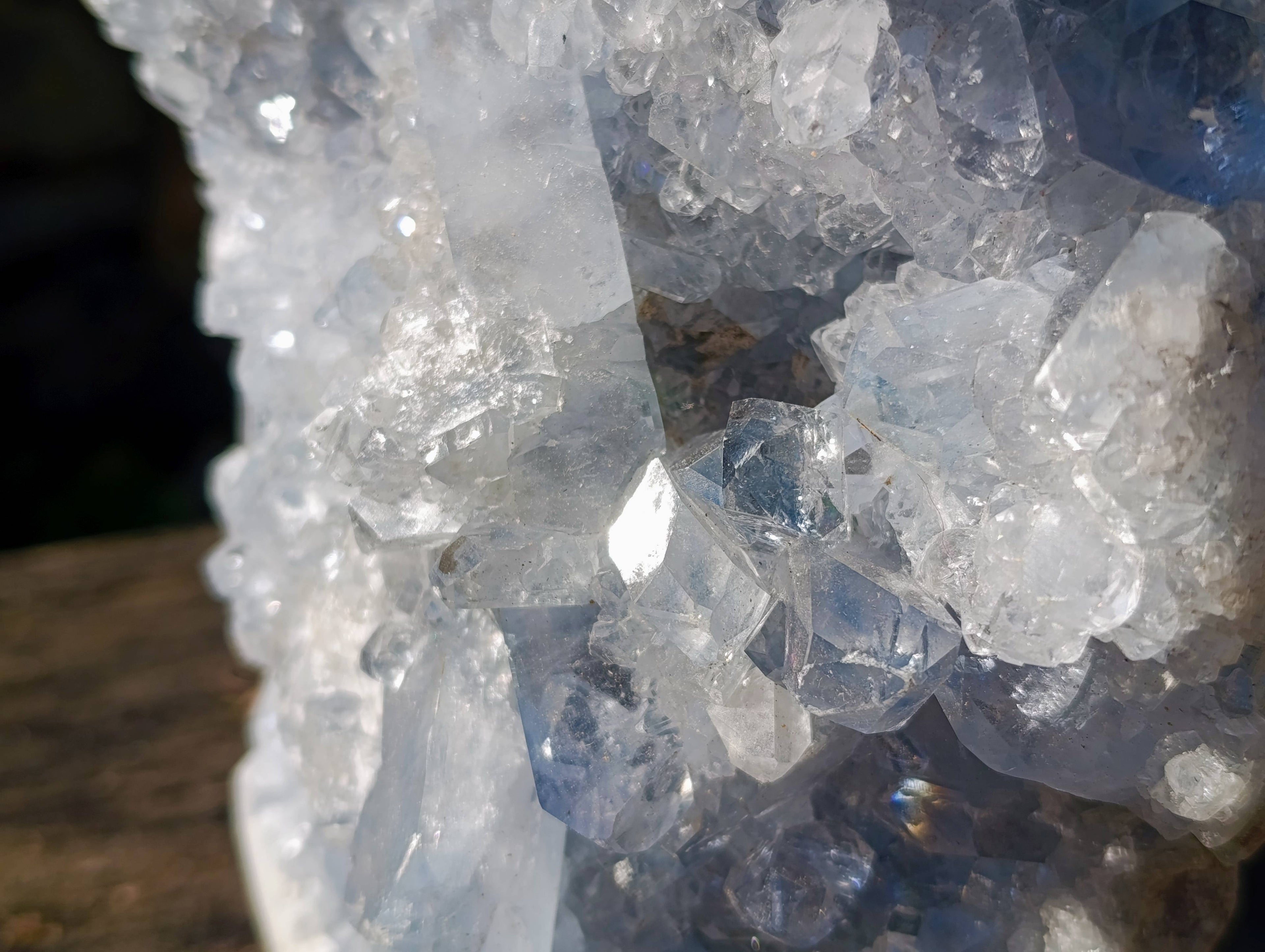 Natural Celestite Standing Free Form x 1 From Sakoany, Madagascar - Toprock Gemstones and Minerals 
