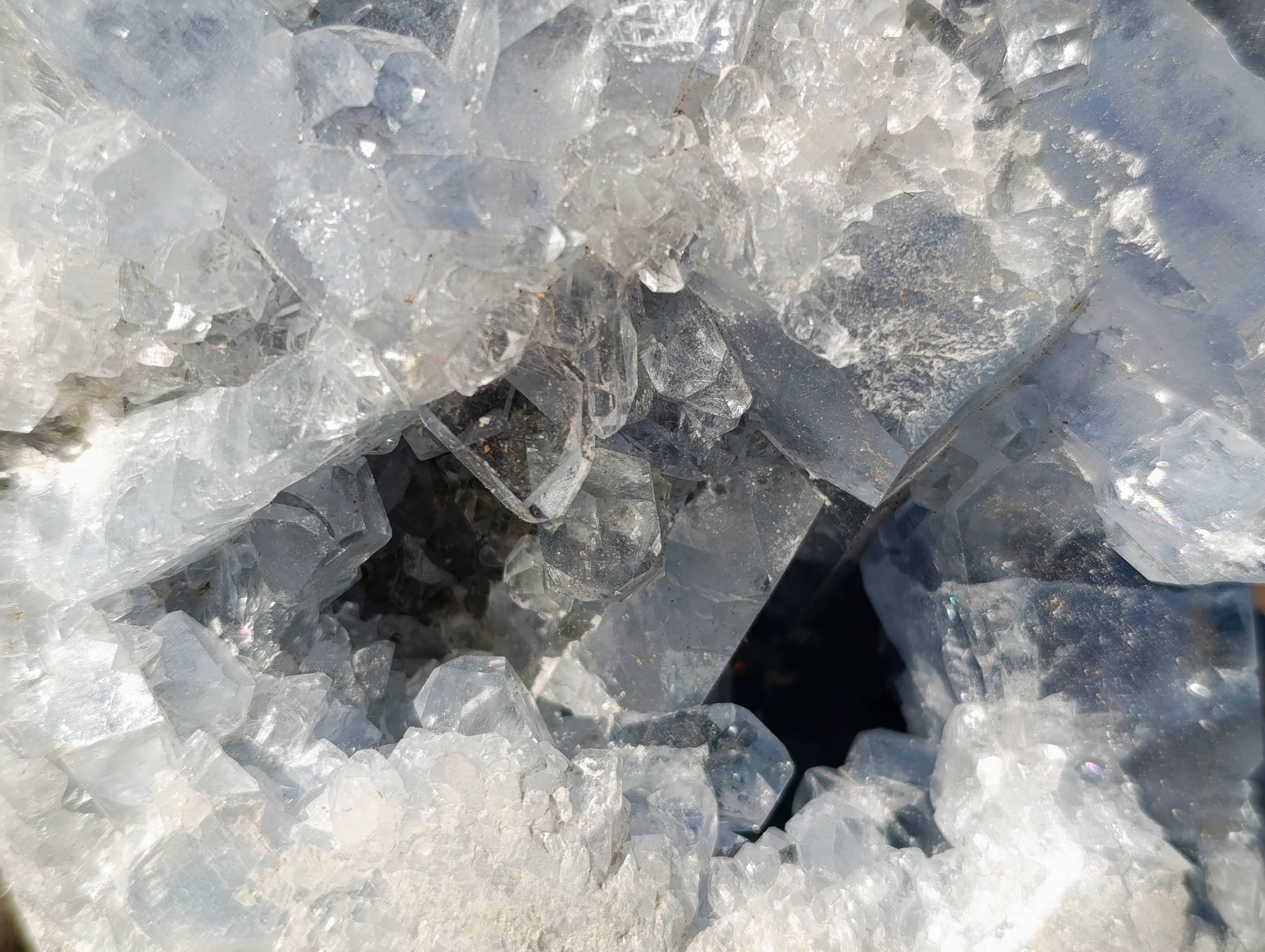 Natural Celestite Standing Free Form x 1 From Sakoany, Madagascar - Toprock Gemstones and Minerals 