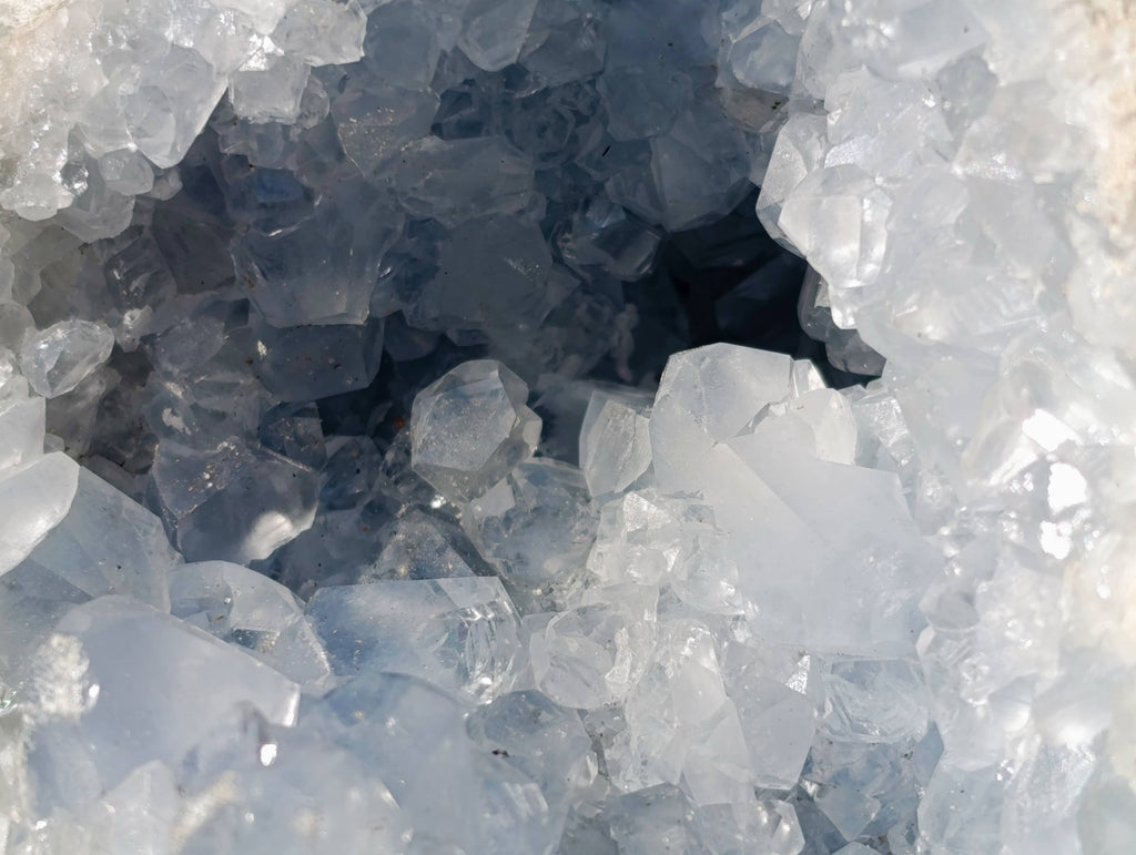 Polished Celestite Standing Free Form x 1 From Sakoany, Madagascar - Toprock Gemstones and Minerals 
