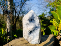 Polished Celestite Standing Free Form x 1 From Sakoany, Madagascar