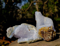 Natural Blue Lace Agate Geode Specimens x 12 From Malawi