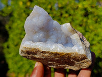 Natural Blue Lace Agate Geode Specimens x 12 From Malawi