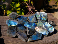 Polished On One Side Labradorite x 35 From Tulear, Madagascar - Toprock Gemstones and Minerals 