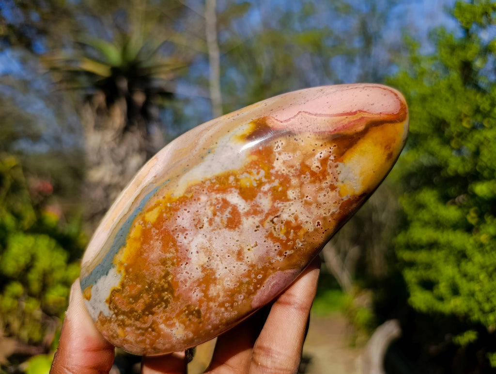 Polished Polychrome Jasper Standing Free Forms x 4 From Madagascar - Toprock Gemstones and Minerals 