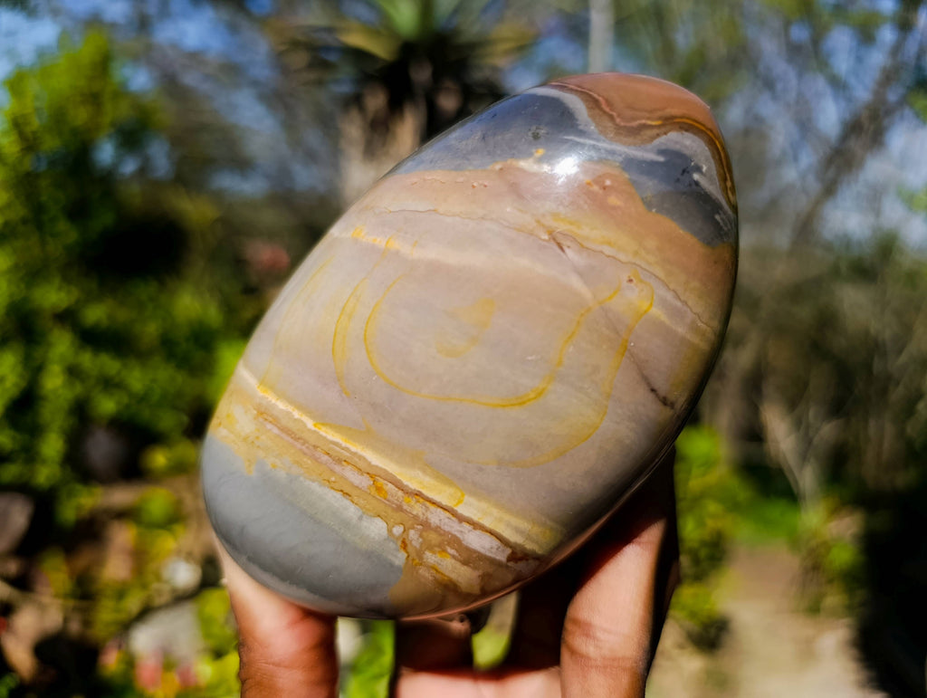 Polished Polychrome Jasper Standing Free Forms x 4 From Madagascar - Toprock Gemstones and Minerals 