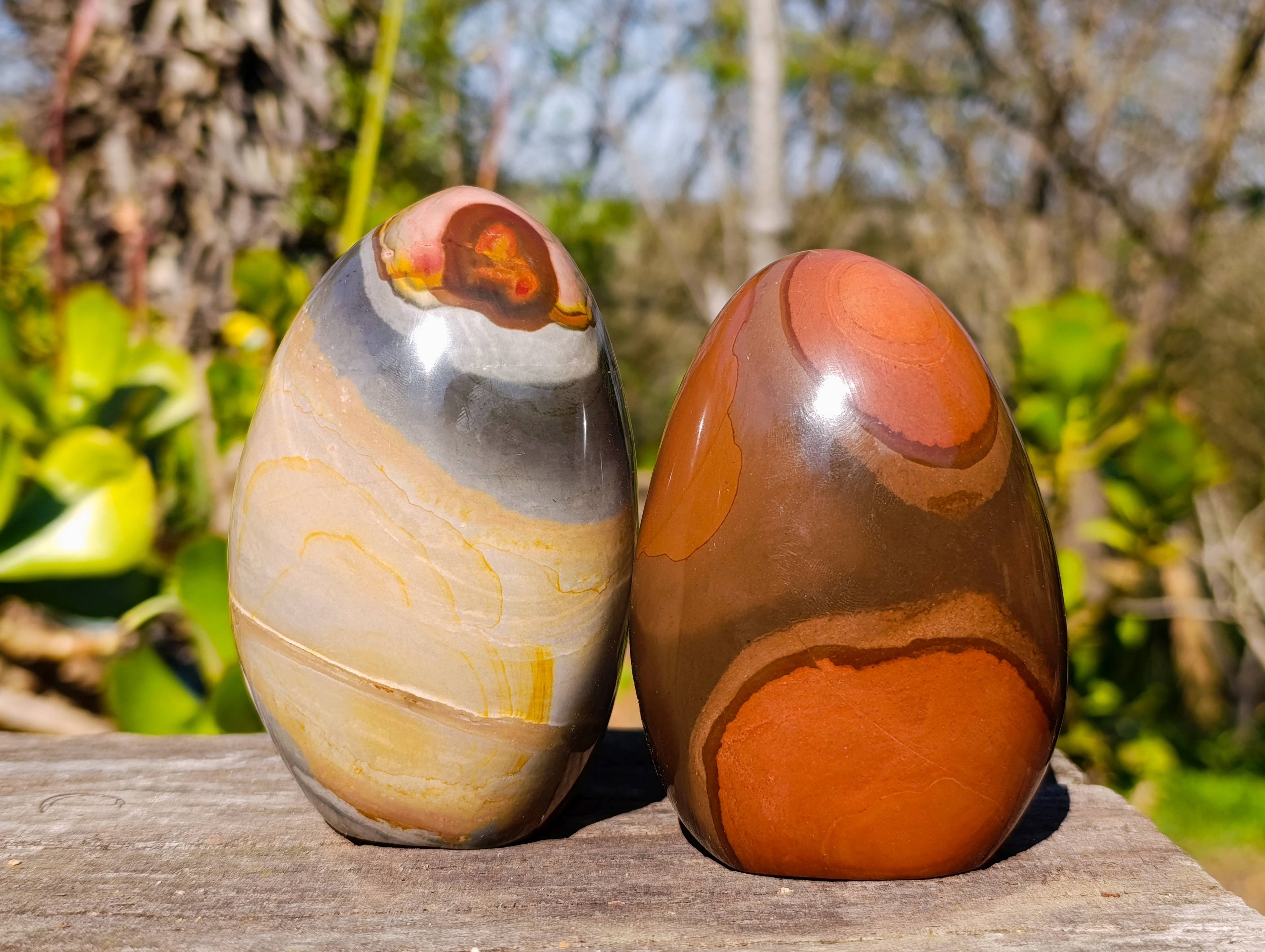 Polished Polychrome Jasper Standing Free Forms x 4 From Madagascar - Toprock Gemstones and Minerals 