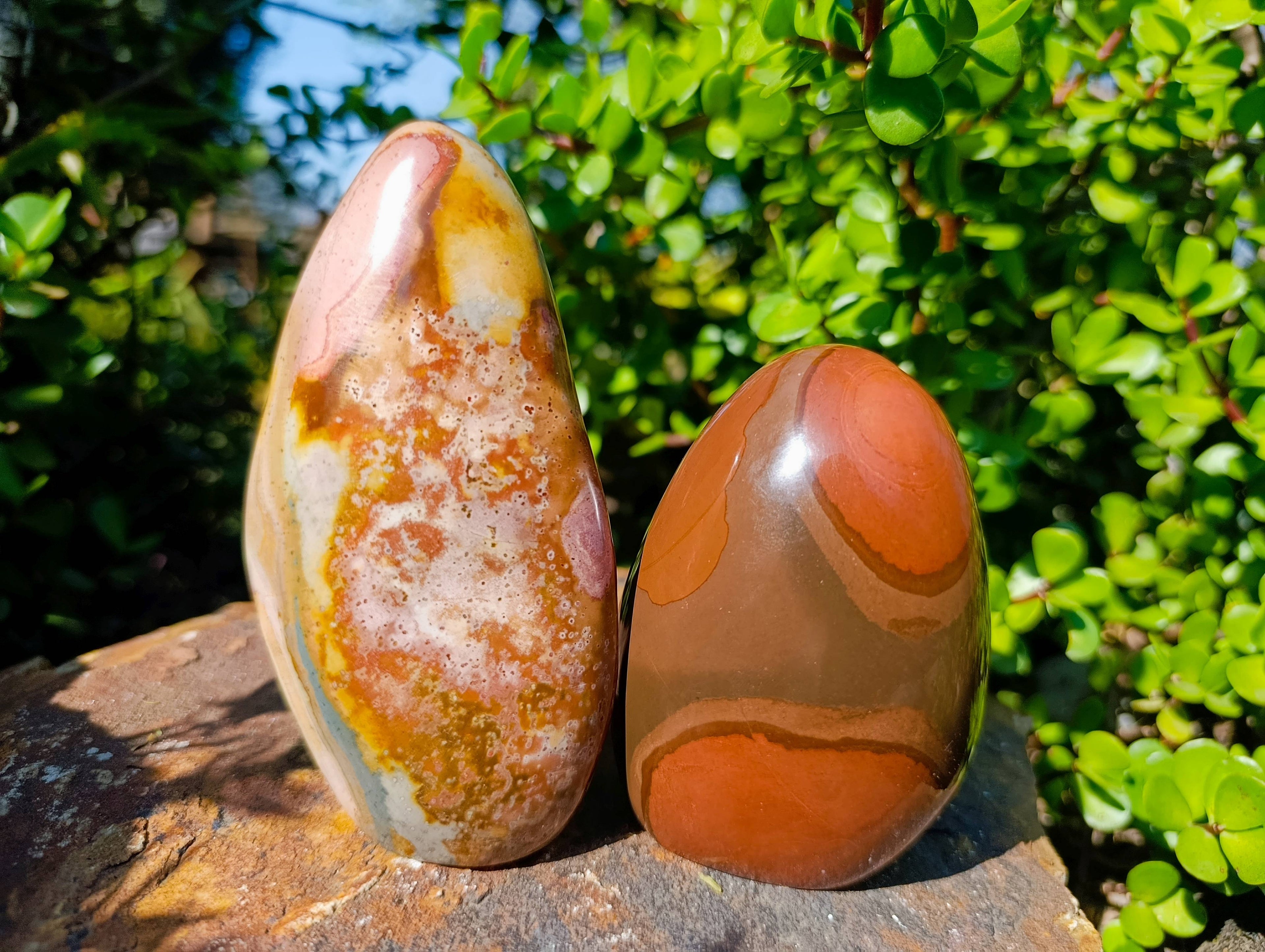 Polished Polychrome Jasper Standing Free Forms x 4 From Madagascar - Toprock Gemstones and Minerals 