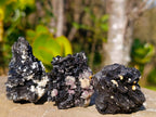 Natural Schorl Black Tourmaline Specimens x 16 From Erongo, Namibia - Toprock Gemstones and Minerals 
