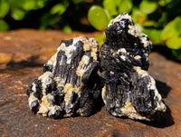 Natural Schorl Black Tourmaline Specimens x 16 From Erongo, Namibia