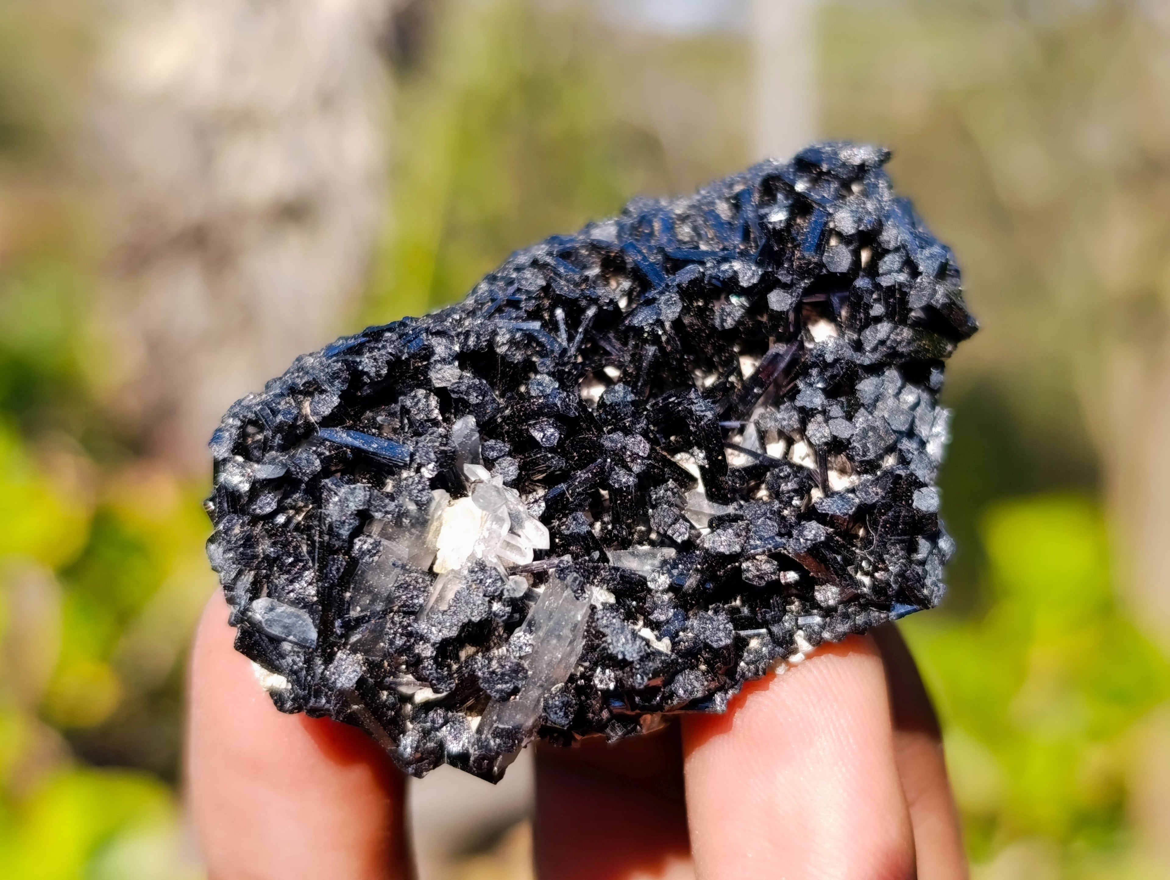 Natural Schorl Black Tourmaline Specimens x 16 From Erongo, Namibia - Toprock Gemstones and Minerals 