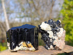Natural Schorl Black Tourmaline Specimens x 6 From Erongo, Namibia - Toprock Gemstones and Minerals 