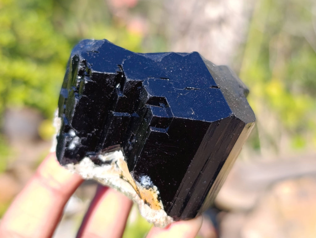 Natural Schorl Black Tourmaline Specimens x 6 From Erongo, Namibia - Toprock Gemstones and Minerals 