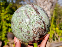 Polished Green Chrysoprase Sphere x 1 From Madagascar