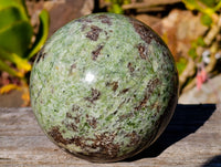 Polished Green Chrysoprase Sphere x 1 From Madagascar