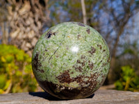 Polished Green Chrysoprase Sphere x 1 From Madagascar