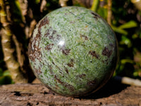 Polished Green Chrysoprase Sphere x 1 From Madagascar