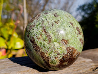 Polished Green Chrysoprase Sphere x 1 From Madagascar