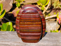 Polished Banded Tiger Iron Jasper Standing Free Forms x 2 From South Africa