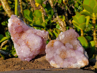 Natural Amethyst Spirit Quartz Clusters x 2 From Boekenhouthoek, South Africa