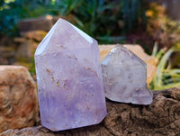 Polished Window Amethyst Crystals x 9 From Madagascar - Toprock Gemstones and Minerals 