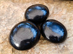 Polished Black Basalt Palm Stones x 6 From Madagascar - Toprock Gemstones and Minerals 