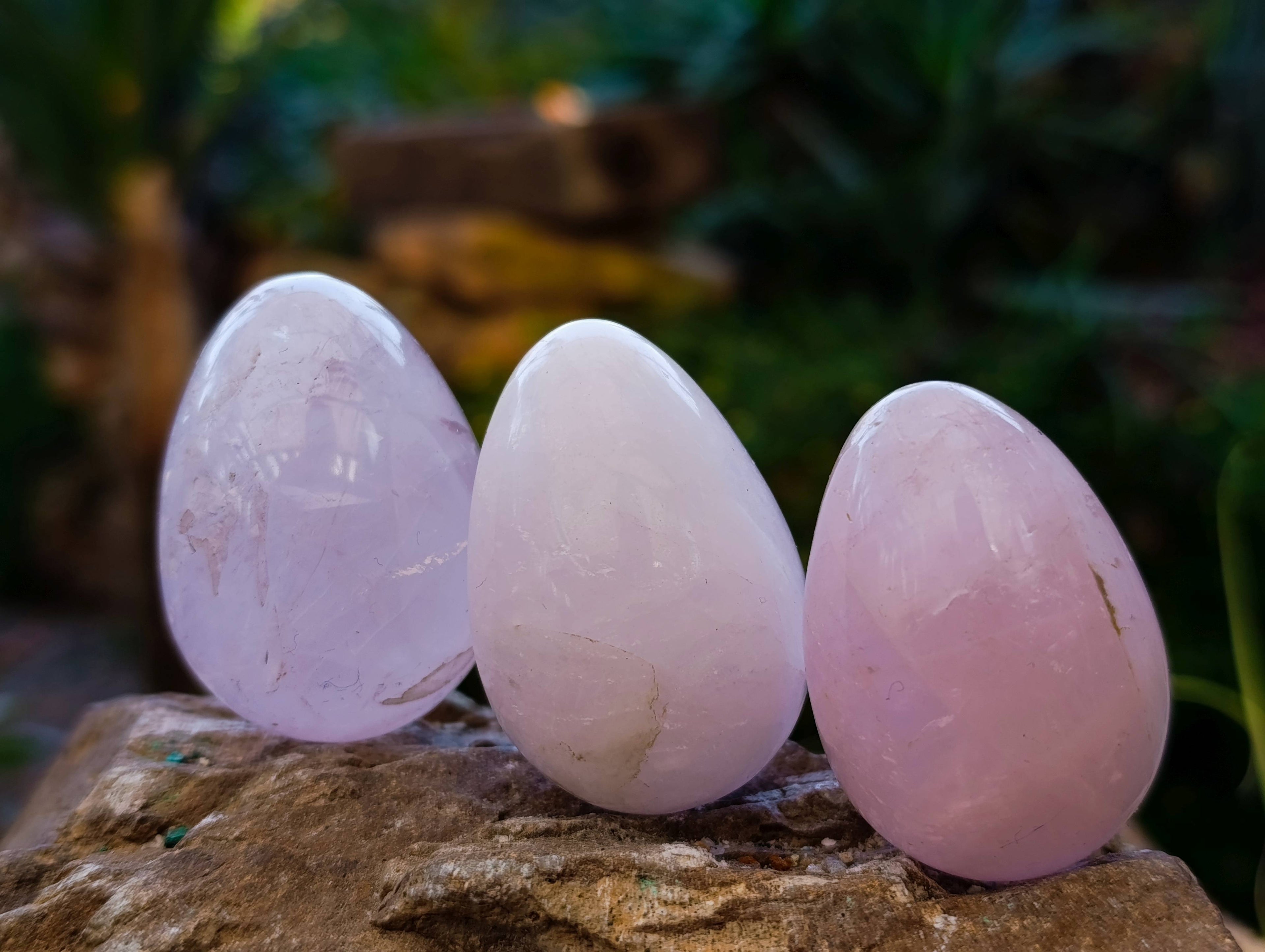 Polished Rose Quartz Eggs x 20 From Madagascar - Toprock Gemstones and Minerals 