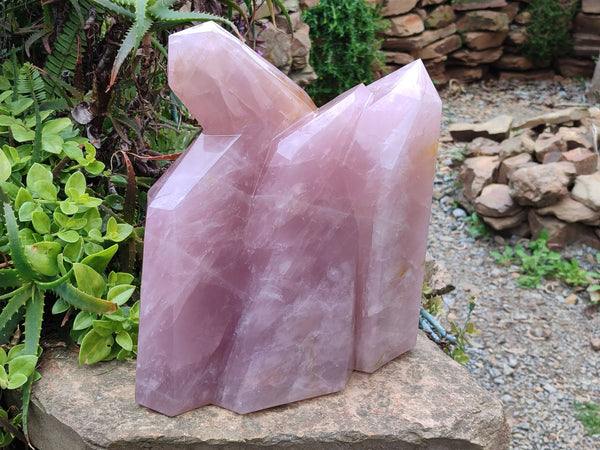 Polished Large Rose Quartz Display Piece x 1 From Madagascar