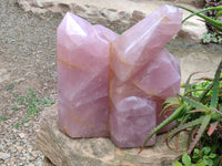 Polished Large Rose Quartz Display Piece x 1 From Madagascar