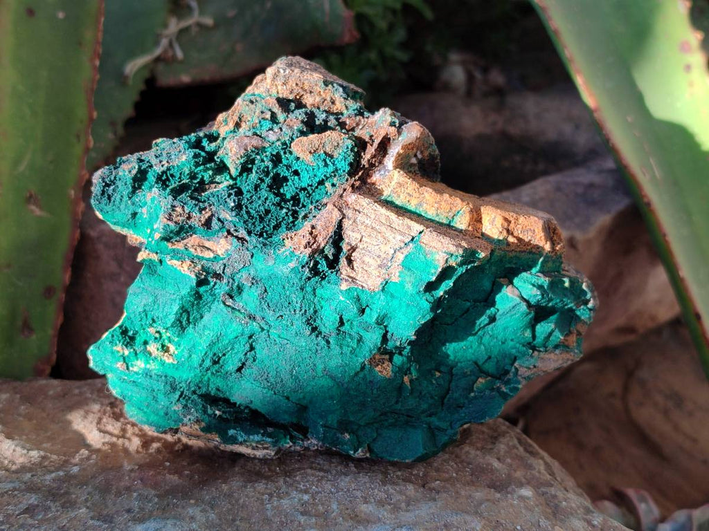 Natural Crystalline Malachite Specimens x 3 From Congo - Toprock Gemstones and Minerals 