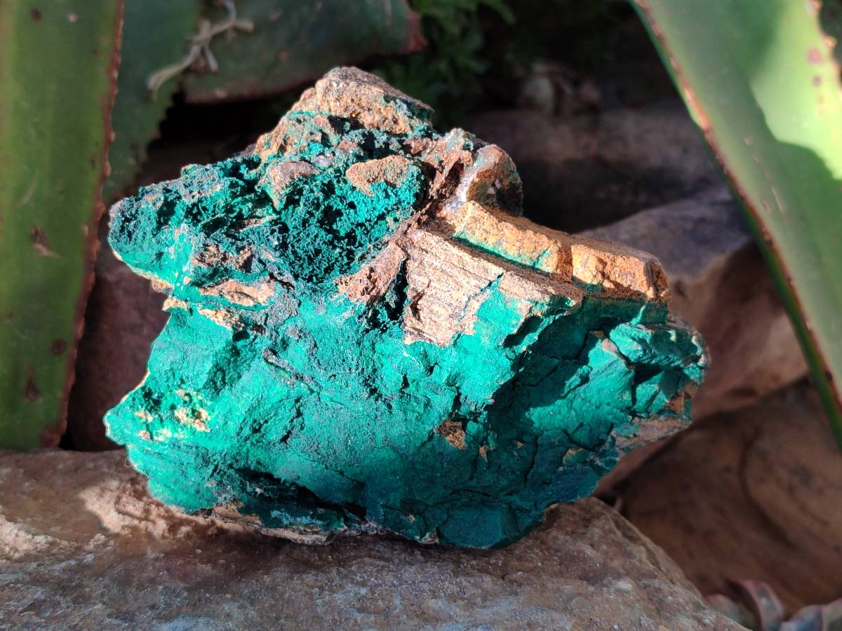 Natural Crystalline Malachite Specimens x 3 From Congo - Toprock Gemstones and Minerals 