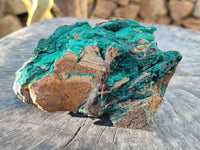 Natural Crystalline Malachite Specimens x 3 From Congo
