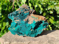 Natural Crystalline Malachite Specimens x 3 From Congo