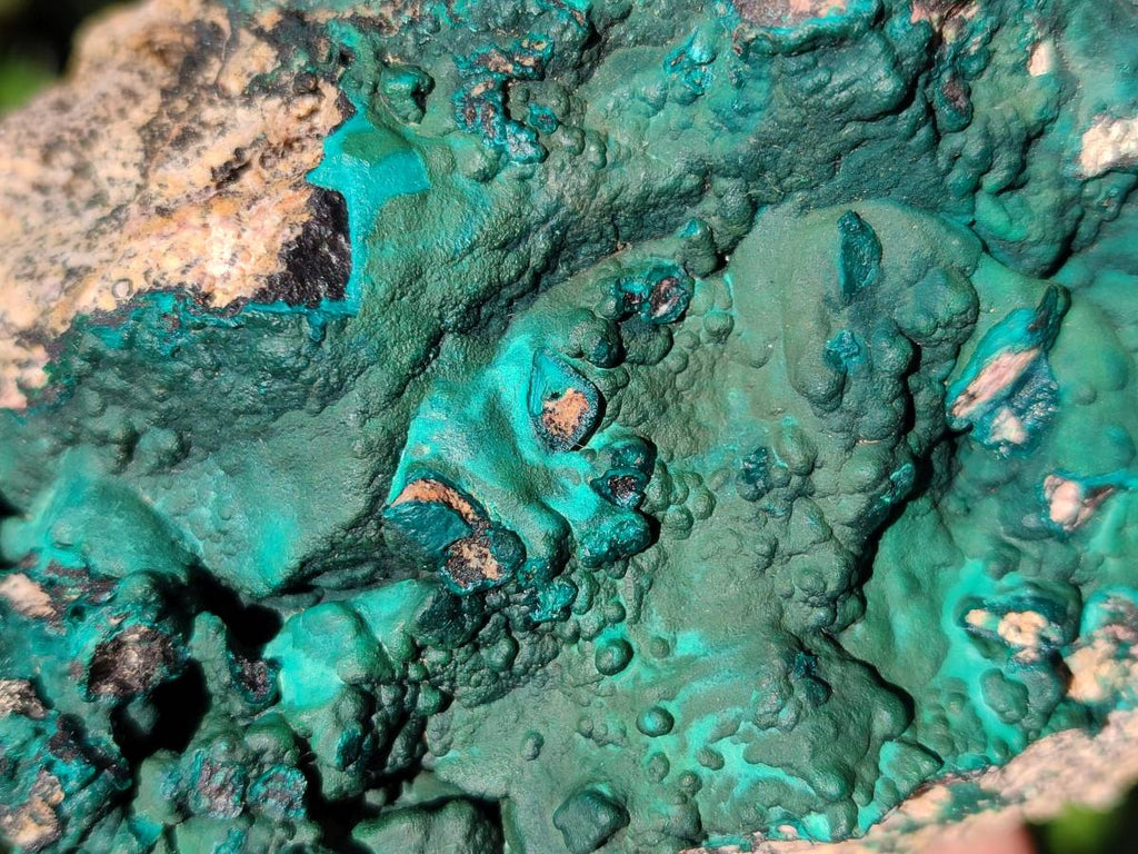 Natural Crystalline Malachite Specimens x 3 From Congo - Toprock Gemstones and Minerals 