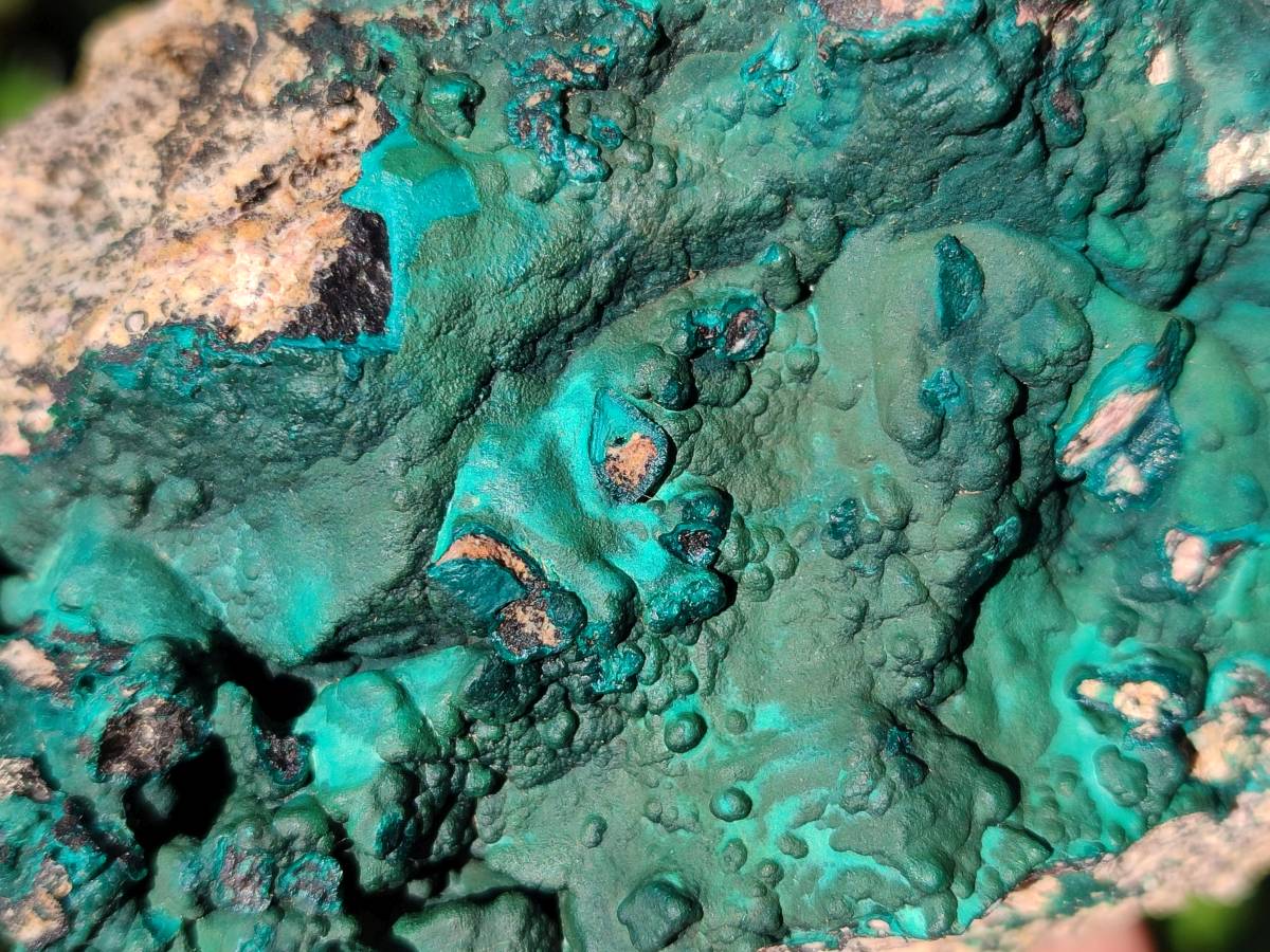 Natural Crystalline Malachite Specimens x 3 From Congo - Toprock Gemstones and Minerals 