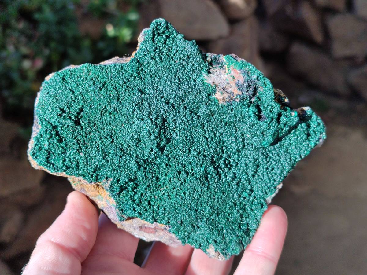 Natural Crystalline Malachite Specimens x 3 From Congo - Toprock Gemstones and Minerals 