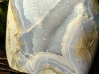 Polished Blue Lace Agate Standing Free Form x 1 From Malawi