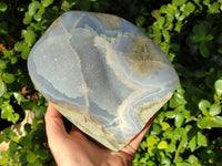 Polished Blue Lace Agate Standing Free Form x 1 From Malawi