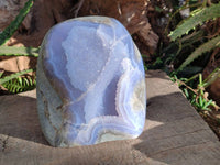 Polished Blue Lace Agate Standing Free Form x 1 From Malawi