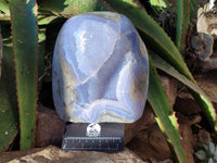 Polished Blue Lace Agate Standing Free Form x 1 From Malawi